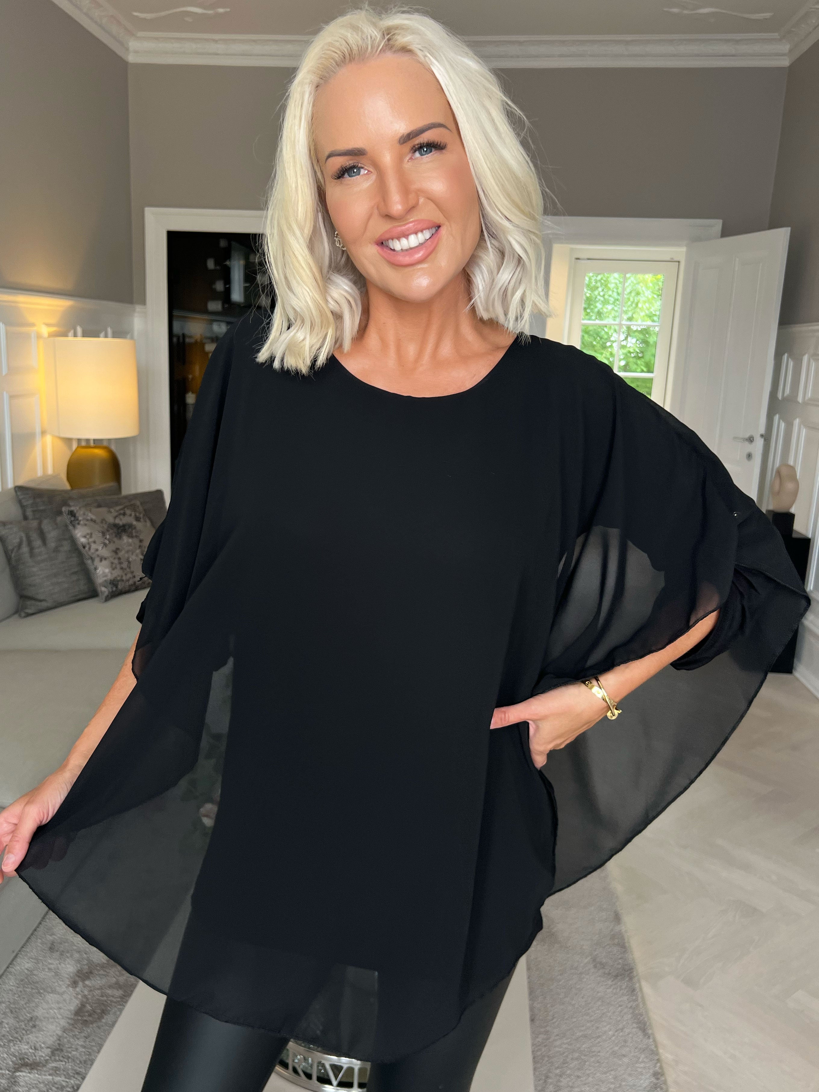 Kenya Shirt - Tunika med chiffonglager